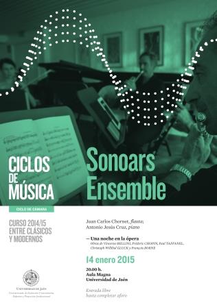 Cartel Sonoar Ensemble "Una noche en la ópera"